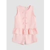 LCW Kids Pembe Fiyonklu Kız Çocuk Bluz ve Şort