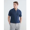 LCW Vision İndigo Polo Yaka Erkek Tişört