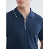 LCW Vision İndigo Polo Yaka Erkek Tişört