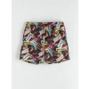 LCW SWIMWEAR Siyah Diz Hizası Boy Basic Erkek Deniz Şortu