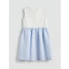 LCW Kids Mavi Bisiklet Yaka Kız Çocuk Elbise