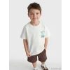 LCW Kids Ekru Baskılı Erkek Çocuk Tişört