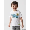 LCW Kids Beyaz Sünger Bob Baskılı Erkek Çocuk Tişört