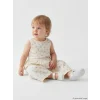 LCW baby Bej Çiçekli Kız Bebek Bluz ve Pantolon