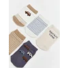 LCW Kids Ekru Erkek Bebek Patik Çorap 5li