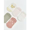 LCW baby Ekru Kız Bebek Patik Çorap 5li