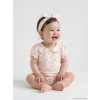 LCW baby Pembe Çiçekli Kız Bebek Tulum ve Saç Bandı