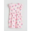 LCW Kids Pembe Çiçek Desenli Kız Çocuk Elbise