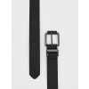 LCW ACCESSORIES Siyah Deri Görünümlü Erkek Kemer