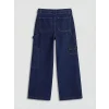 LCW Jeans İndigo Beli Kemerli Wideleg Kadın Jean Pantolon