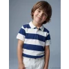 LCW Kids İndigo Polo Yaka Çizgili Erkek Çocuk Tişört
