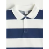 LCW Kids İndigo Polo Yaka Çizgili Erkek Çocuk Tişört