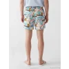 LCW SWIMWEAR Beyaz Kısa Boy Desenli Erkek Deniz Şortu