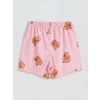 LCW Kids Pembe Baskılı Kız Çocuk Şortlu Pijama Takımı