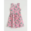 LCW Kids Pembe Desenli Kız Çocuk Elbise