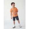 LCW Kids Turuncu Baskılı Erkek Çocuk Tişört ve Şort