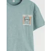 LCW Kids Yeşil Baskılı Erkek Çocuk Tişört