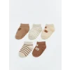 LCW baby Kahverengi Erkek Bebek Patik Çorap 5li