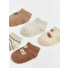 LCW baby Kahverengi Erkek Bebek Patik Çorap 5li