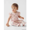 LCW baby Pembe Kız Bebek Fitilli İspanyol Paça Tayt ve Tişört
