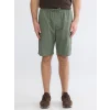 XSIDE Haki Standart Kalıp Erkek Gabardin Kargo Şort