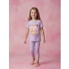 LCW Kids Lila Capyfun Baskılı Kız Çocuk Tişört ve Tayt
