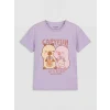 LCW Kids Lila Capyfun Baskılı Kız Çocuk Tişört ve Tayt