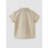 LCW baby Bej Kısa Kollu Erkek Bebek Gömlek