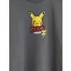 LCW Kids Gri Pikachu Baskılı Erkek Çocuk Tişört