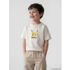 LCW Kids Bej Pikachu Baskılı Erkek Çocuk Tişört