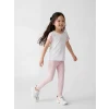 LCW Kids Pembe Beli Lastikli Kız Çocuk Tayt