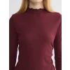 LCW Modest Bordo Fırfırlı Dik Yaka Kadın Body