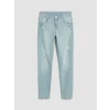 LCW Kids İndigo Yırtık Detaylı Süper Skinny Fit Erkek Çocuk Jean
