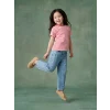 LCW Kids Mavi Regular Fit Nakışlı Kız Çocuk Jean Pantolon