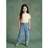 LCW Kids İndigo Nakışlı Kız Çocuk Jean Pantolon