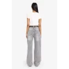 Defacto F5522AXNM55 Gri %100 Pamuk 90s Wıde Leg Jean Pantolon