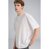 Defacto X3926AZWT34 Beyaz Nefes Alabilen Oversize Tişört