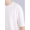 Defacto X3926AZWT34 Beyaz Nefes Alabilen Oversize Tişört