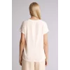 Defacto H2449AXER105 Ekru Baskılı Kısa Kollu Tişört