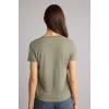 Defacto W9204AZGN931 Yeşil Regular Fıt V Yaka Basıc Düz Kısa Kollu Tişört