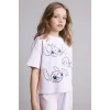 Defacto H2755A8PR307 Mor Dısney Lılo & Stıtch 2li Takım Kız Çocuk