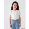 LCW Kids Beyaz Nakışlı Kız Çocuk Tişört