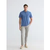LCWAIKIKI Classic İndigo Polo Yaka Pike Erkek Tişört