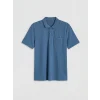 LCWAIKIKI Classic İndigo Polo Yaka Pike Erkek Tişört