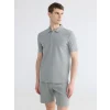LCWAIKIKI Classic Gri Polo Yaka Erkek Tişört