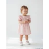 LCW baby Pembe Bebe Yaka Çiçekli Kız Bebek Elbise