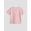 LCW Kids Pembe Fiyonk Baskılı Taşlı Kız Çocuk Tişört