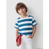 LCW Kids Mavi Bisiklet Yaka Erkek Çocuk Tişört