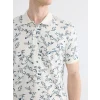 LCWAIKIKI Classic Ekru Polo Yaka Desenli Erkek Tişört