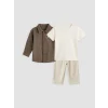 LCW baby Kahverengi Erkek Bebek 3lü Takım